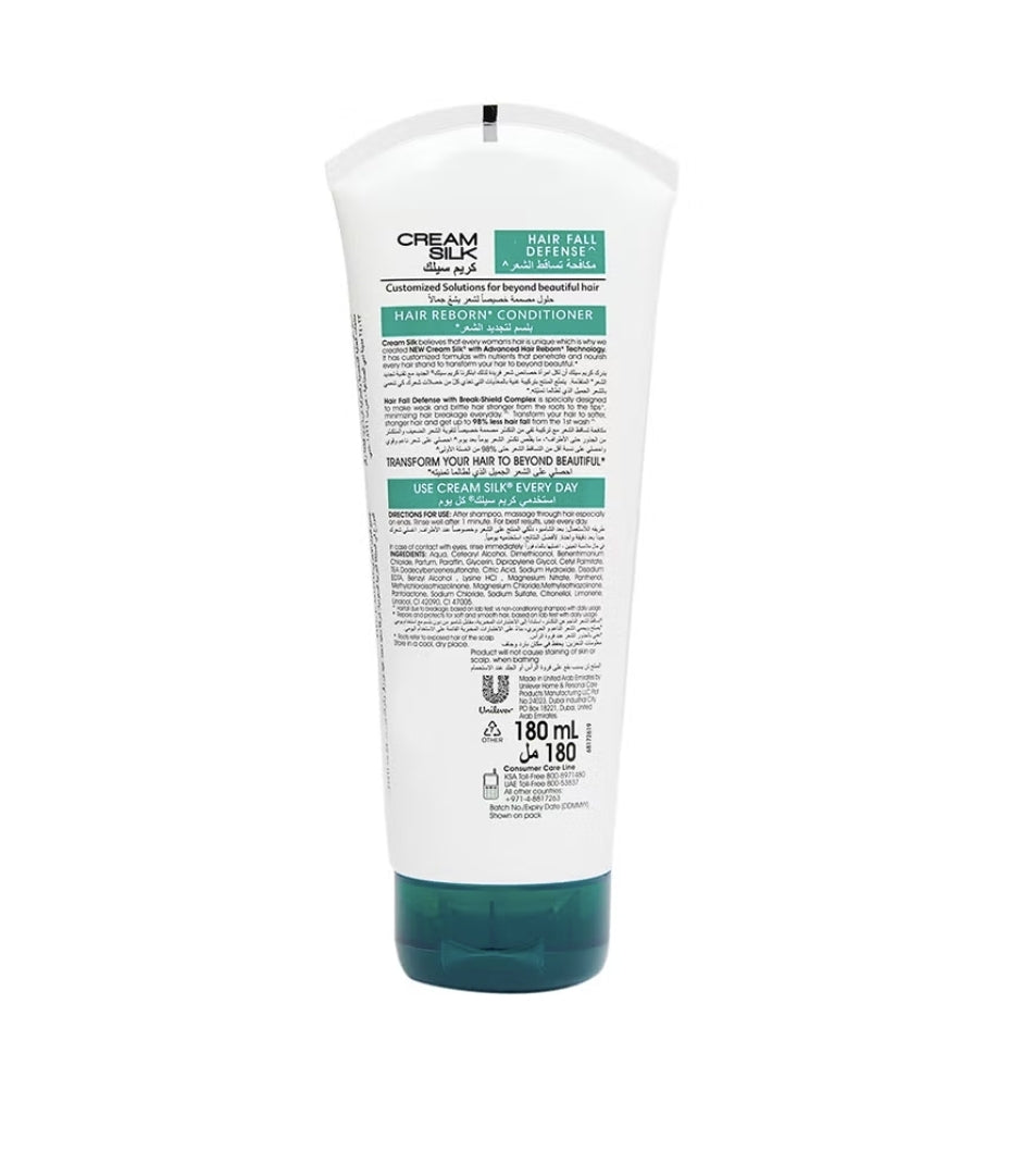 Cream Silk
Hair Fall Defense Hair Reborn Conditioner Clear 180ml