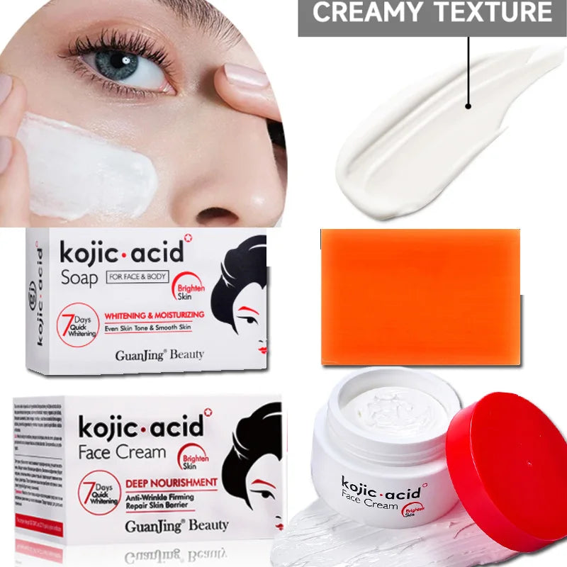 Kojic Acid+Retinol Cream,Promotes skin elasticity ,Moisturizer Anti Aging Face Lifting Nourishing Repair Collagen Boost Cream
