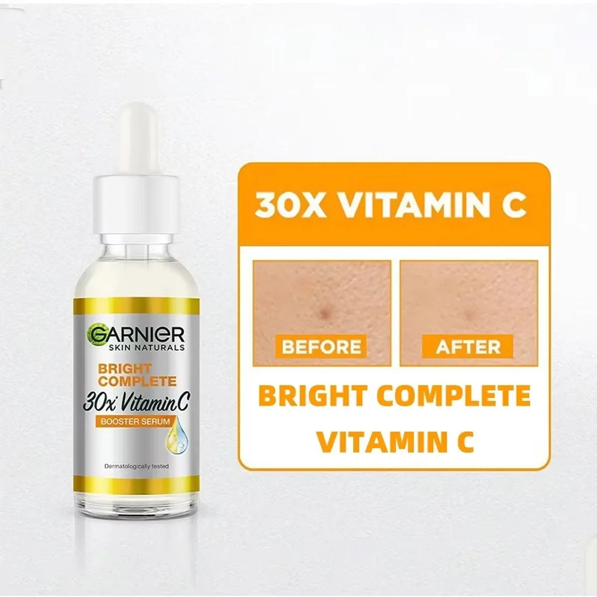 30ml Garnier Whitening Essence Removes Acne Marks Comedones Blackheads Facial Repair Serum Shrinks Pores Moisturizes Essence