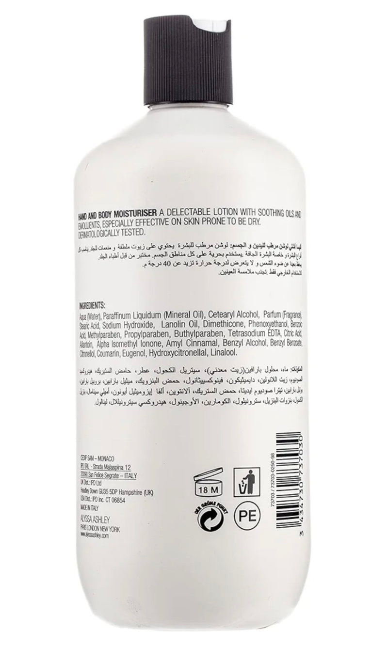 Alyssa Ashley Musk Hand & Body Moisturiser Lotion 500ML