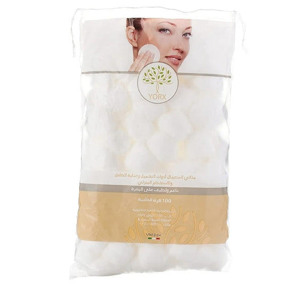 Yorks Cotton Square Makeup Remover Pads - 40 Pads