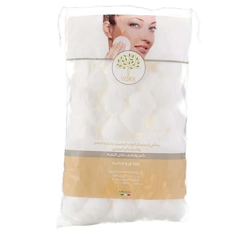 Yorks Cotton Square Makeup Remover Pads - 40 Pads