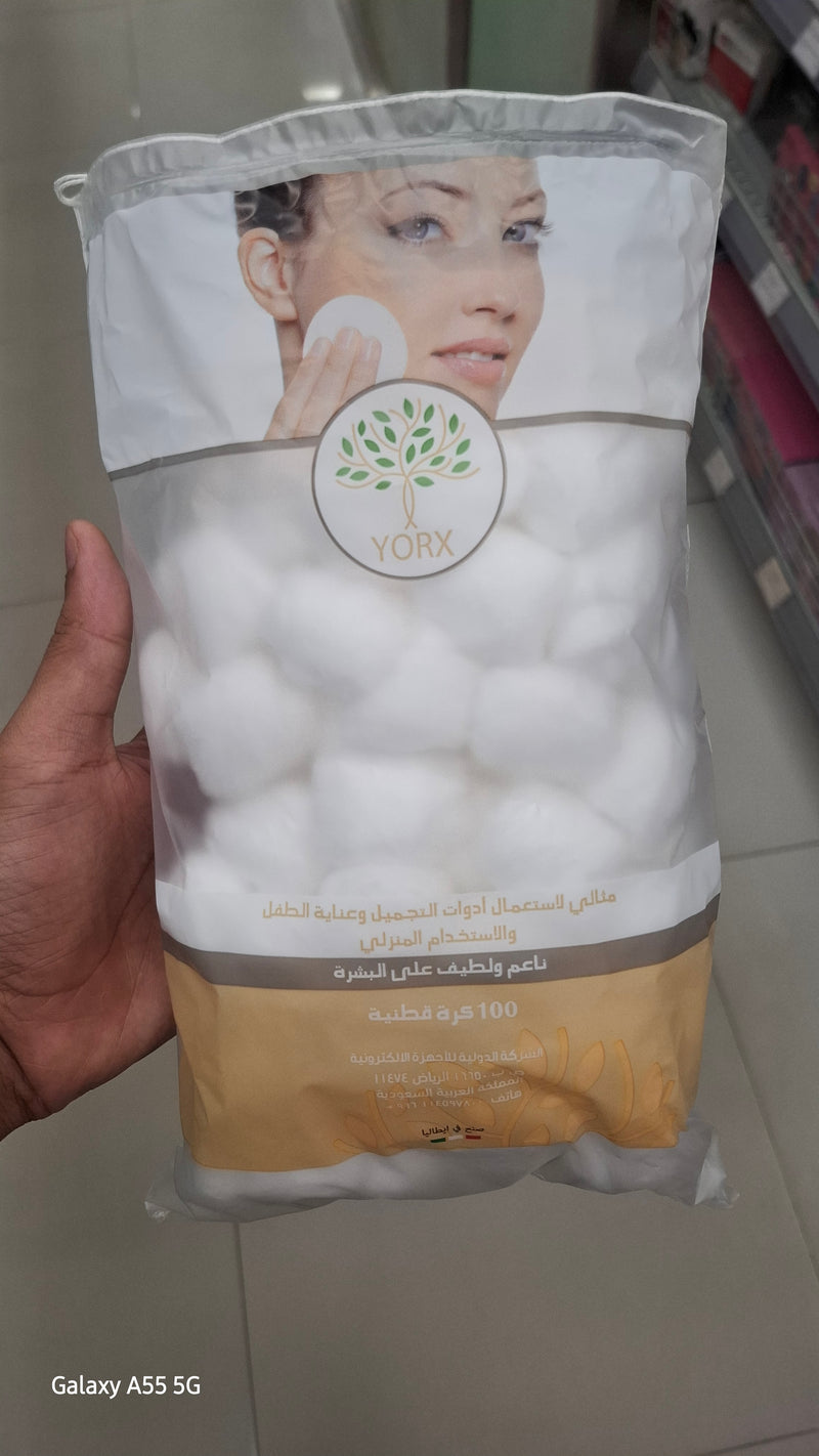 Yorks Cotton Square Makeup Remover Pads - 40 Pads