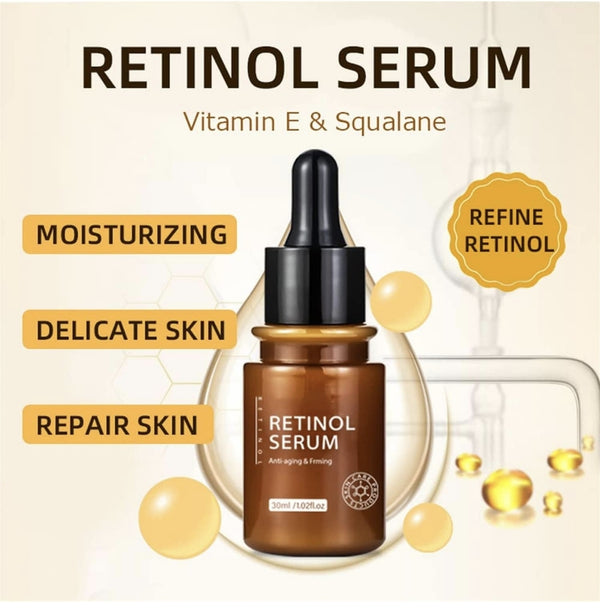 2023 New Retinol Anti Aging Face Essence,Vibrant Glamour Retinol Cream Anti Aging,Vibrant Glamour Retinol Serum,Firming Lifting Anti-aging Remove Wrinkle (1 Pcs)