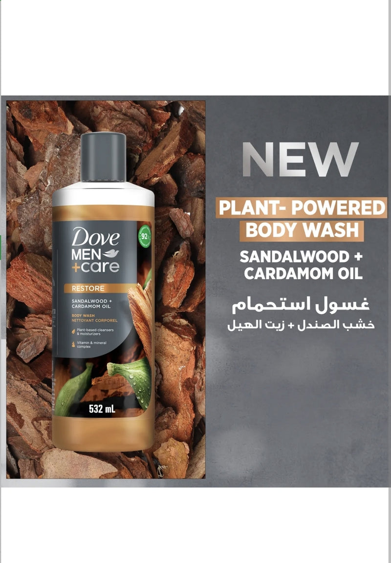 Dove Men
+Care Body Wash, Restore, Sandalwood & Cardam