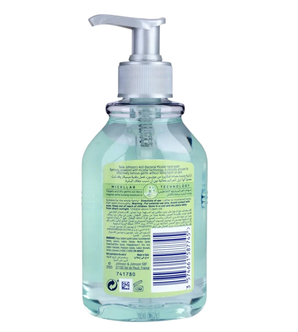 Johnson's Hand Wash Anti-Bactrial Micellar Mint 300 ml
