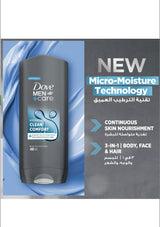 Dove Men
+Care Hydrating Cleanser, for Body, Face and Hair,Nourishing Micromoisture Technology,