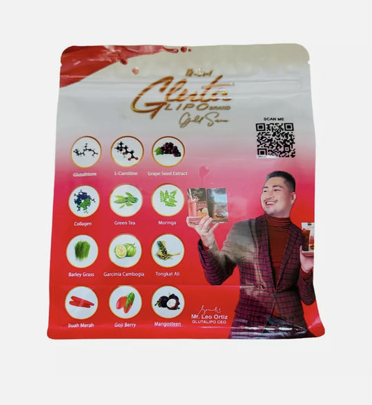 Glutalipo
Gluta Lipo Gold Series Red Iced Tea - 10 Sachets, 10 Count (Pack of 1)