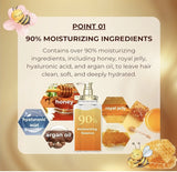 &honey Deep Moist Hair Shampoo Step1.0 (Moist Wash) Pump 440 ml - Peony Honey Scent (Green Tea Set)