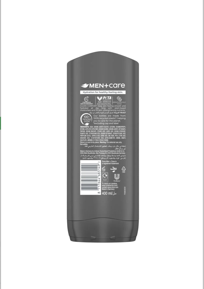Dove Men
+Care Hydrating Cleanser, for Body, Face and Hair,Nourishing Micromoisture Technology,